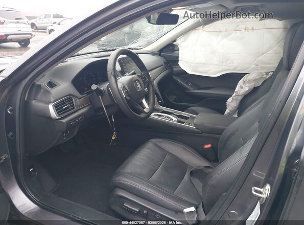 1HGCV2F92KA007241 2019 HONDA ACCORD Gray Вид салону спереду