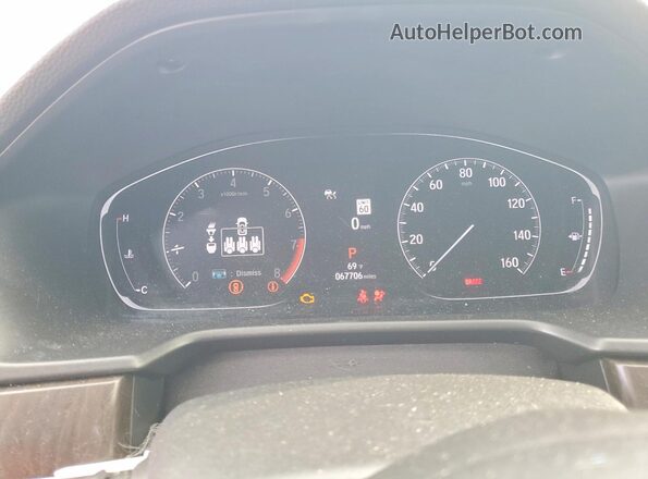 1HGCV2F96MA011621 2021 HONDA ACCORD Белый Вид щитка приборов