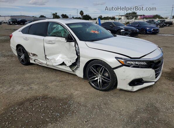 1HGCV2F96MA011621 2021 HONDA ACCORD Белый Передняя правая четверть