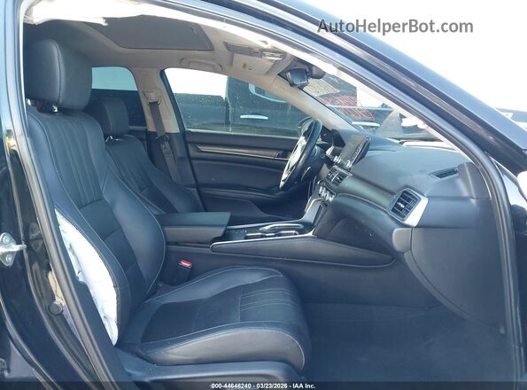 1HGCV2F98KA009608 2019 HONDA ACCORD Black Front interior view
