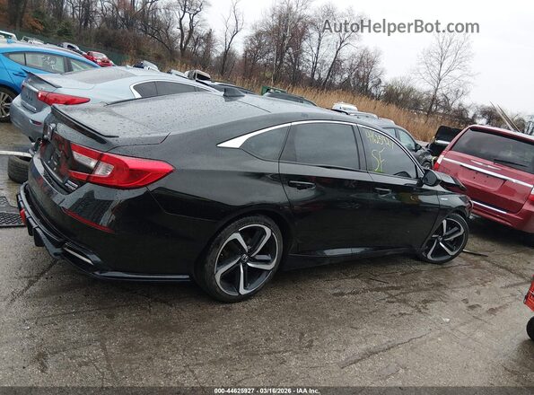 1HGCV3F23NA006368 2022 HONDA ACCORD Black Սալոնի հետևի տեսք