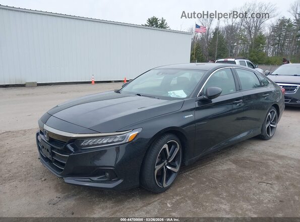 1HGCV3F2XNA043921 2022 HONDA ACCORD Черный Передняя левая четверть