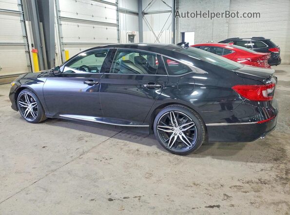 1HGCV3F95MA018792 2021 HONDA ACCORD Black Հետևի ձախ