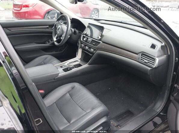 1HGCV3F98KA016063 2019 HONDA ACCORD HYBRID Black Widok wnętrza z przodu