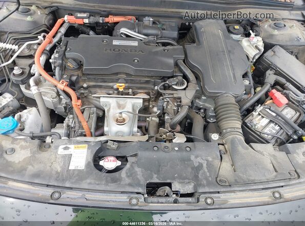 1HGCV3F98KA016063 2019 HONDA ACCORD HYBRID Black Widok z tyłu