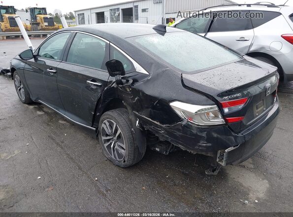 1HGCV3F98KA016063 2019 HONDA ACCORD HYBRID Black Tył lewy
