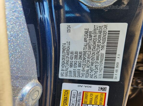 1HGCY1F37RA053557 2024 HONDA ACCORD Blue 