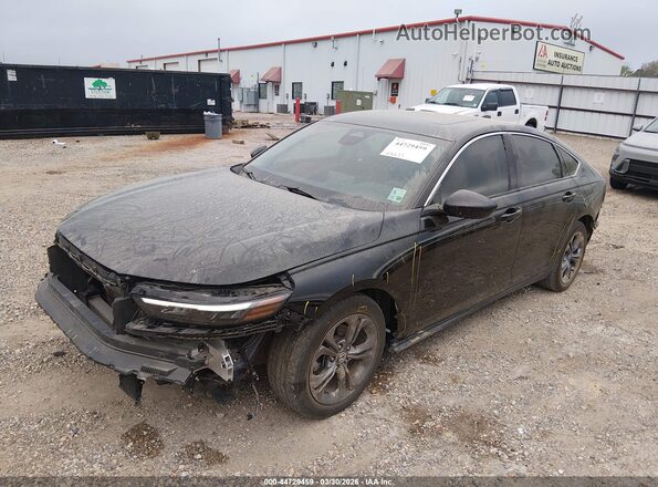 1HGCY1F39PA032495 2023 HONDA ACCORD Black წინა მარცხენა ხედი სამი მეოთხედიდან