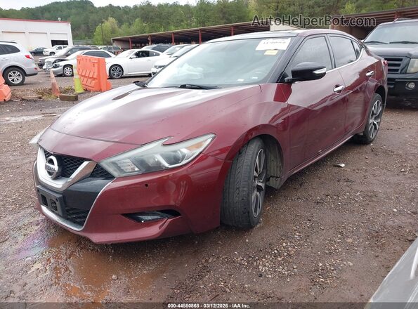 1N4AA6AP4GC415465 2016 NISSAN MAXIMA Maroon წინა მარცხენა ხედი სამი მეოთხედიდან