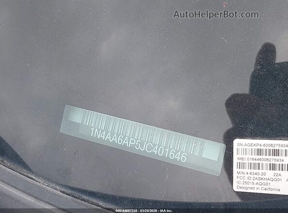 1N4AA6AP5JC401646 2018 NISSAN MAXIMA Silver 