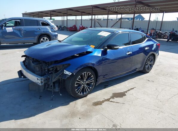 1N4AA6APXJC397769 2018 NISSAN MAXIMA Blue Передня ліва чверть