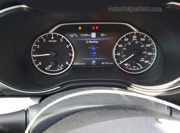 1N4AA6AV2KC370355 2019 NISSAN MAXIMA PLATINUM Black Widok zestawu wskaźników