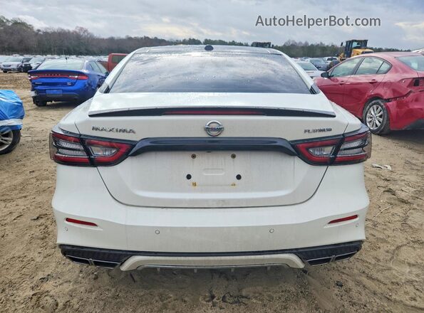 1N4AA6AV2KC373711 2019 NISSAN MAXIMA PLATINUM White Հետևի տեսք