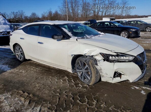 1N4AA6AV8KC372899 2019 NISSAN MAXIMA White Delantero derecho