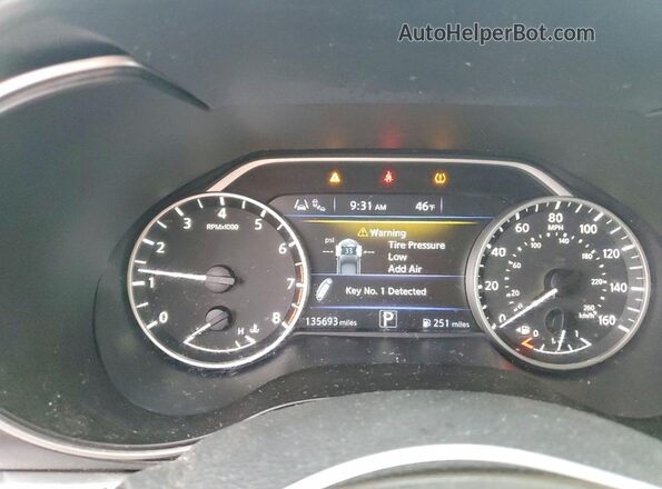 1N4AA6CV0MC504103 2021 NISSAN MAXIMA Black Սարքավորումների վահանակի տեսք