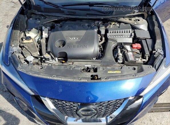 1N4AA6CV5MC512942 2021 NISSAN MAXIMA Синий Вид задней части салона
