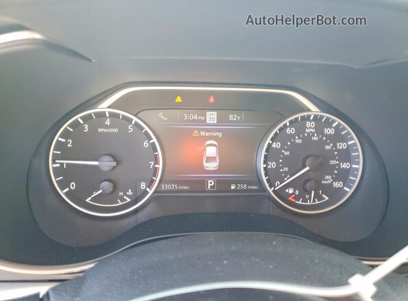 1N4AA6CV7MC501876 2021 NISSAN MAXIMA Gray Instrument cluster view