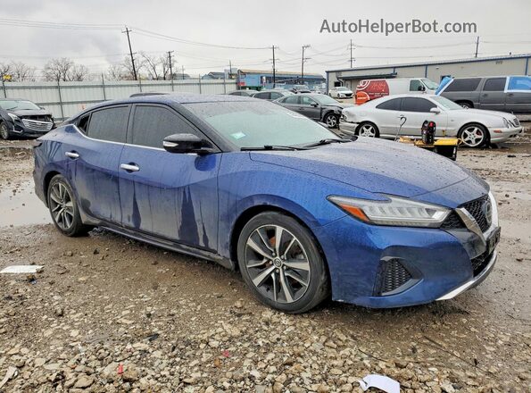 1N4AA6CV9MC507646 2021 NISSAN MAXIMA Синий Передняя правая четверть