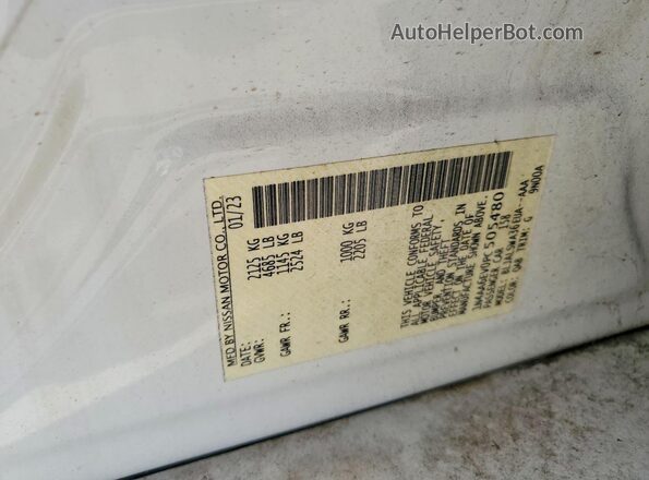 1N4AA6EV0PC505480 2023 NISSAN MAXIMA White 