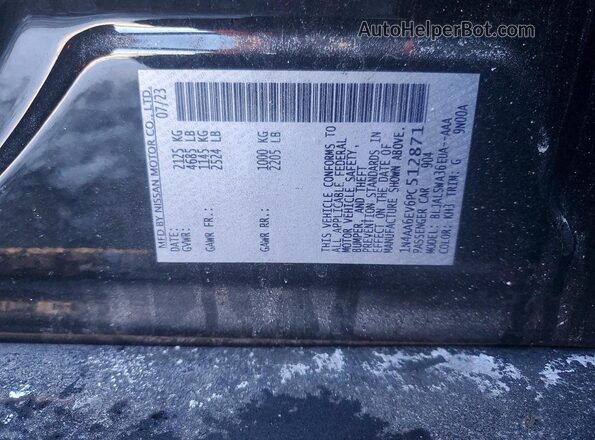 1N4AA6EV6PC512871 2023 NISSAN MAXIMA SR Black ძრავის განყოფილების ხედი