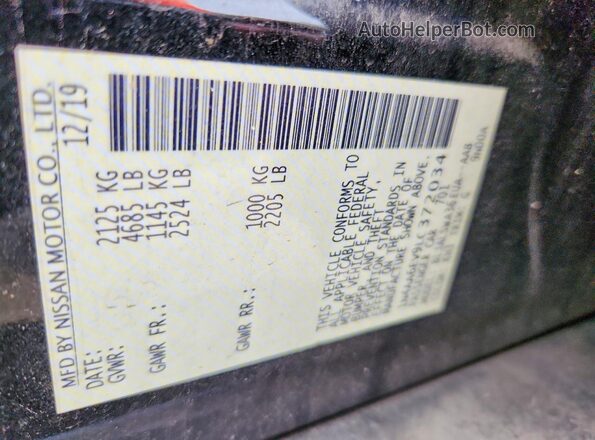 1N4AA6EV9LC372034 2020 NISSAN MAXIMA SR Black Widok komory silnika