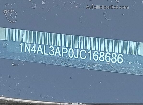 1N4AL3AP0JC168686 2018 NISSAN ALTIMA Серебряный Вид подкапотного пространства