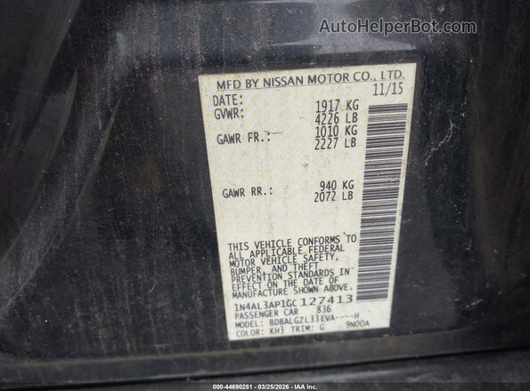 1N4AL3AP1GC127413 2016 NISSAN ALTIMA Черный 