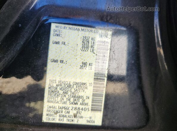 1N4AL3AP6GC288405 2016 NISSAN ALTIMA Black Vista del compartimento del motor