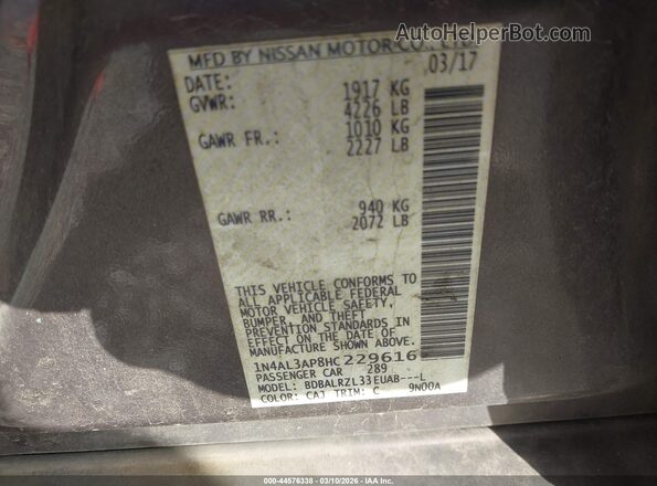 1N4AL3AP8HC229616 2017 NISSAN ALTIMA Brown 