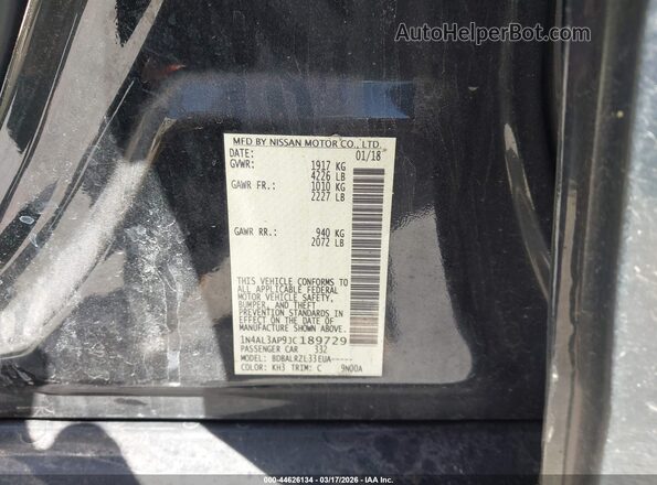 1N4AL3AP9JC189729 2018 NISSAN ALTIMA Black Widok komory silnika