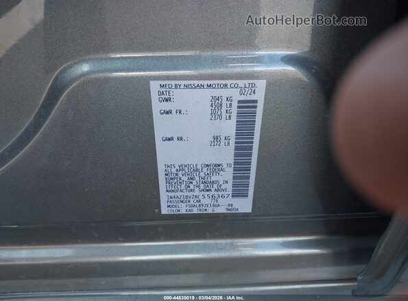 1N4AZ1BV2RC556367 2024 NISSAN LEAF Gray Vista del compartimento del motor