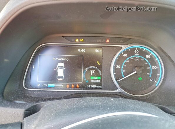 1N4AZ1BV3PC555645 2023 NISSAN LEAF Blue Instrument cluster view