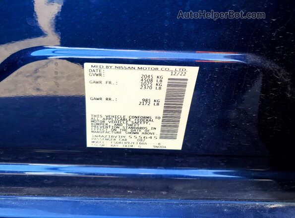 1N4AZ1BV3PC555645 2023 NISSAN LEAF Blue Engine compartment view