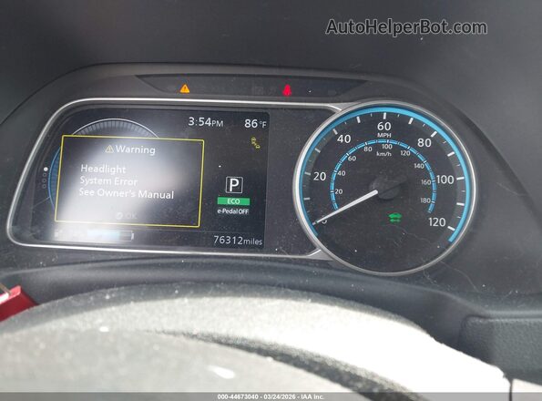1N4AZ1CP3JC301148 2018 NISSAN LEAF White Widok tylnych siedzeń