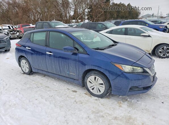 1N4AZ1CP3JC316202 2018 NISSAN LEAF Синий Передняя правая четверть
