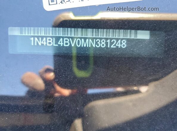1N4BL4BV0MN381248 2021 NISSAN ALTIMA Black Vista del compartimento del motor
