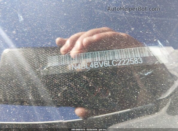 1N4BL4BV6LC222583 2020 NISSAN ALTIMA Silver ძრავის განყოფილების ხედი