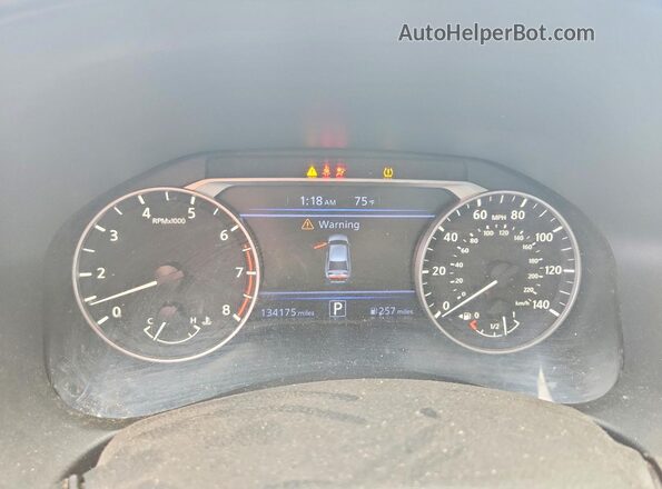 1N4BL4CV0KC184491 2019 NISSAN ALTIMA Белый Вид щитка приборов