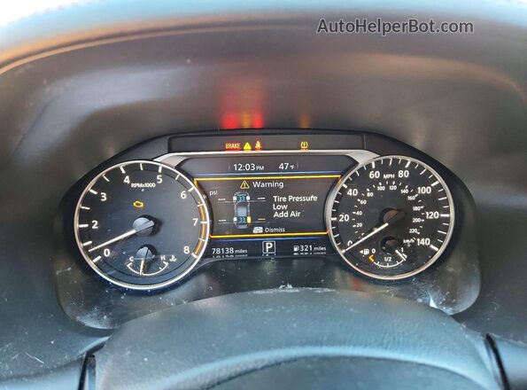 1N4BL4CV3NN403372 2022 NISSAN ALTIMA Gray Instrument cluster view