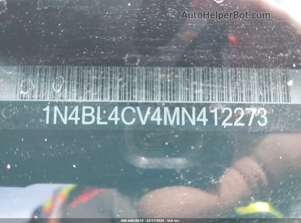 1N4BL4CV4MN412273 2021 NISSAN ALTIMA Blue Engine compartment view