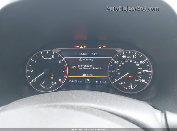 1N4BL4CV9MN345170 2021 NISSAN ALTIMA White უკანა სავარძლების ხედი