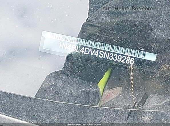 1N4BL4DV4SN339286 2025 NISSAN ALTIMA Gray Widok komory silnika