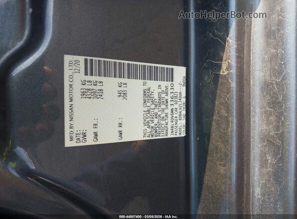 1N4BL4DV6MN336330 2021 NISSAN ALTIMA Gray Vista del compartimento del motor