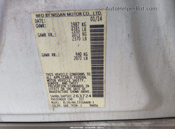 1N4BL4DV9MN374666 2021 NISSAN ALTIMA White 