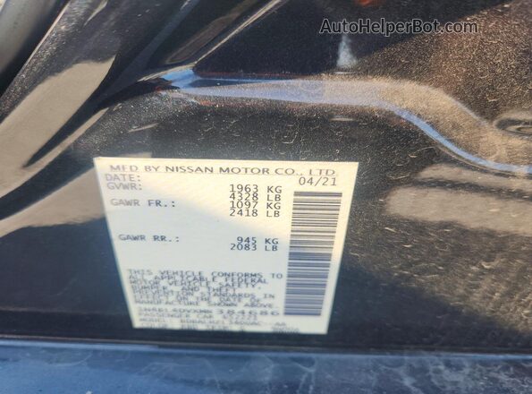 1N4BL4DVXMN384686 2021 NISSAN ALTIMA Black Widok komory silnika