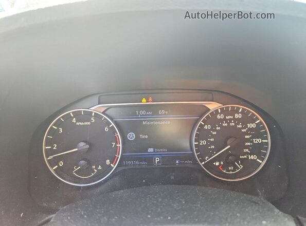 1N4BL4DVXMN384686 2021 NISSAN ALTIMA Black Widok zestawu wskaźników