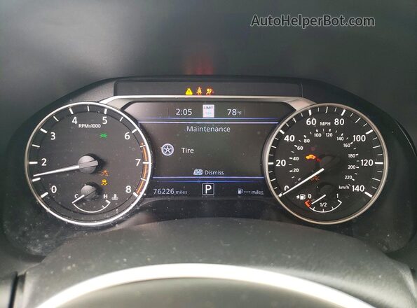 1N4BL4EW4MN351545 2021 NISSAN ALTIMA Black ხელსაწყოთა პანელის ხედი