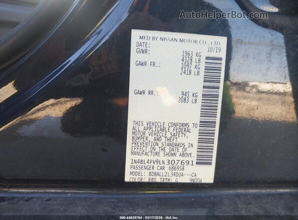 1N4BL4FV9LN307691 2020 NISSAN ALTIMA Black 