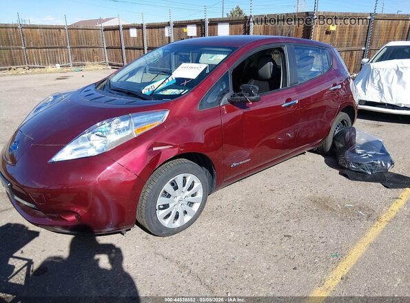 1N4BZ0CP4HC300373 2017 NISSAN LEAF Red Передня ліва чверть