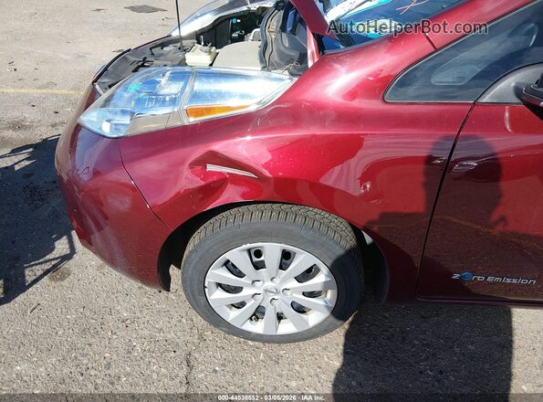 1N4BZ0CP4HC300373 2017 NISSAN LEAF Red Вид спереду